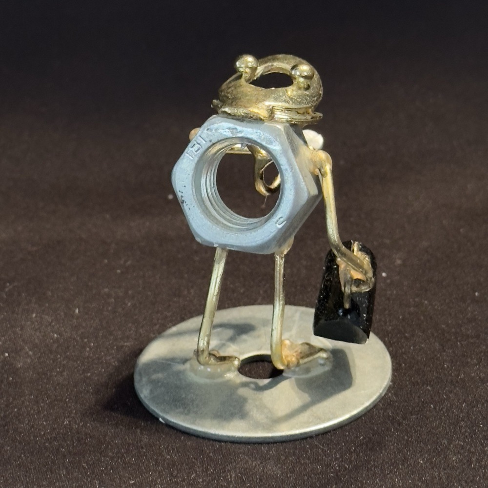 Vtg 2000 Arthur Ward Frog Sculpture Nuts Bolts Doctor Stethoscope Reproduction - Picture 5 of 6